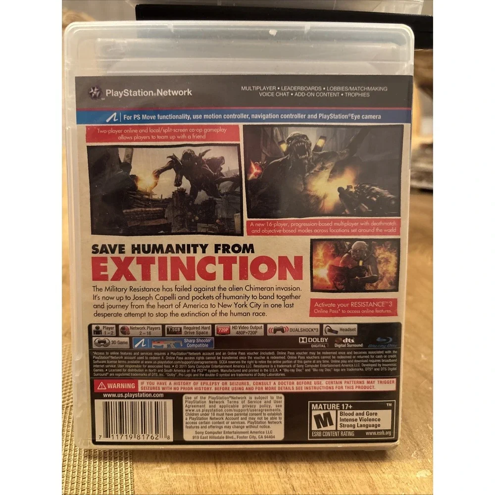 Resistance 3 - Sony PlayStation 3 CIB
